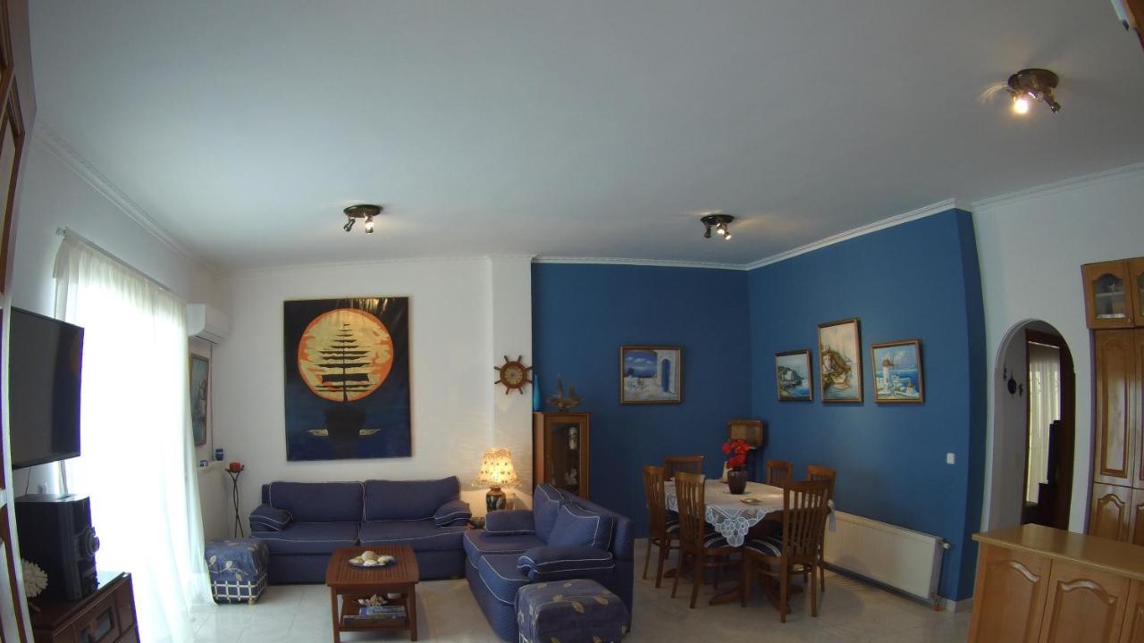 Blue & White Maisonette Over The Sea Near Sounio Sounion Exterior photo