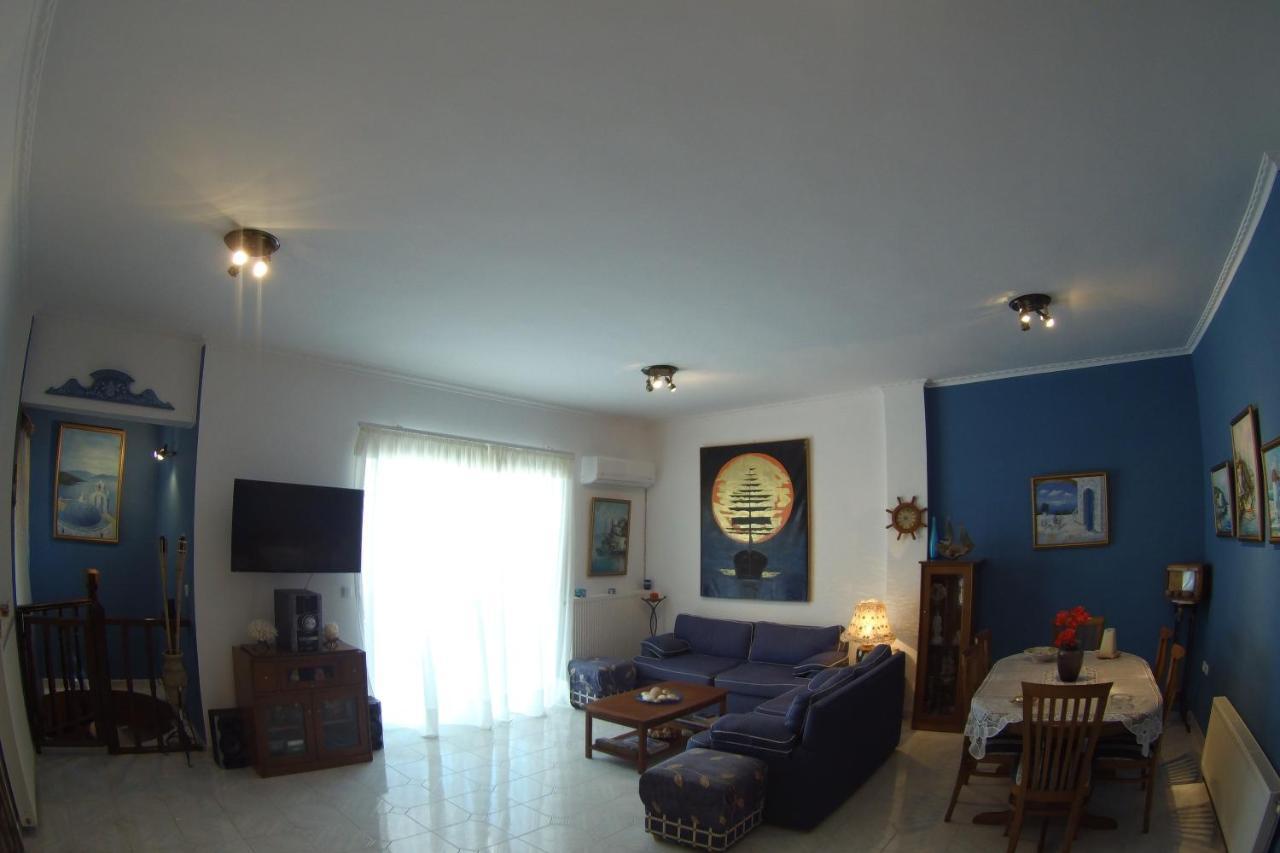 Blue & White Maisonette Over The Sea Near Sounio Sounion Exterior photo