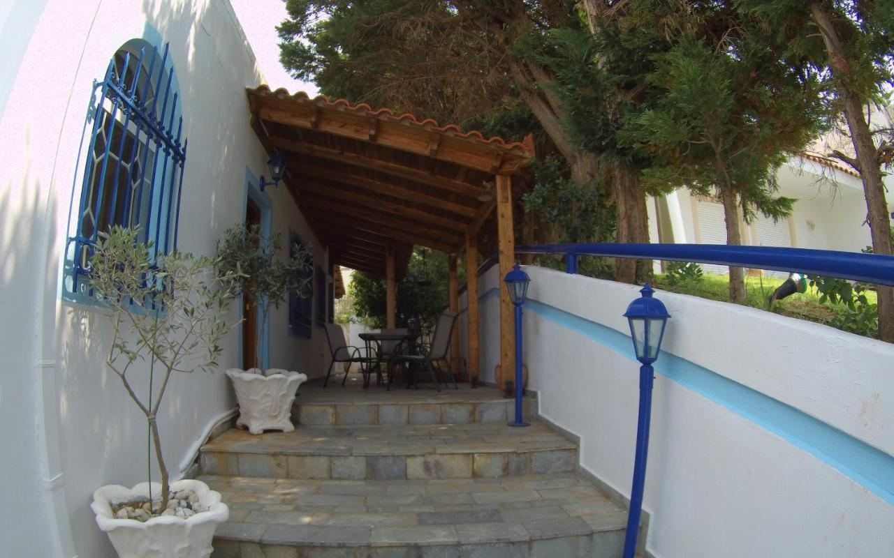 Blue & White Maisonette Over The Sea Near Sounio Sounion Exterior photo